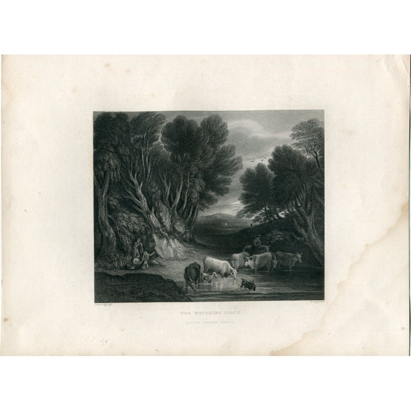 The Watering Place, incisione di Wedgwood da un'opera di Gainsborough