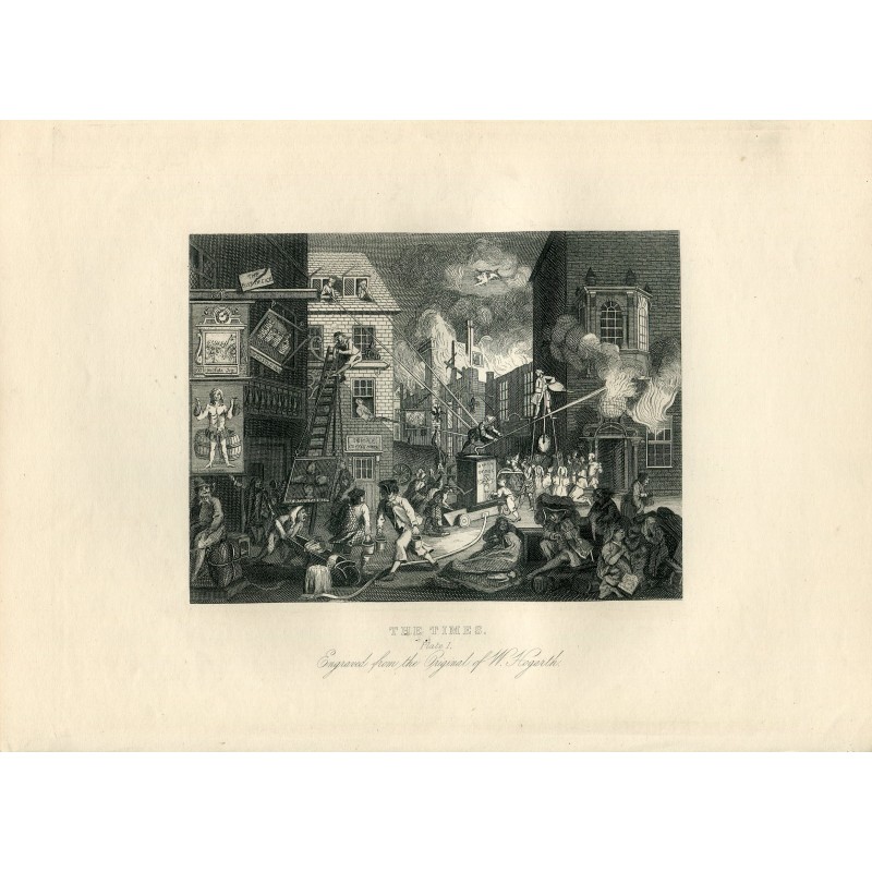 The Times (planche 1) gravé d'après un original de William Hogarth