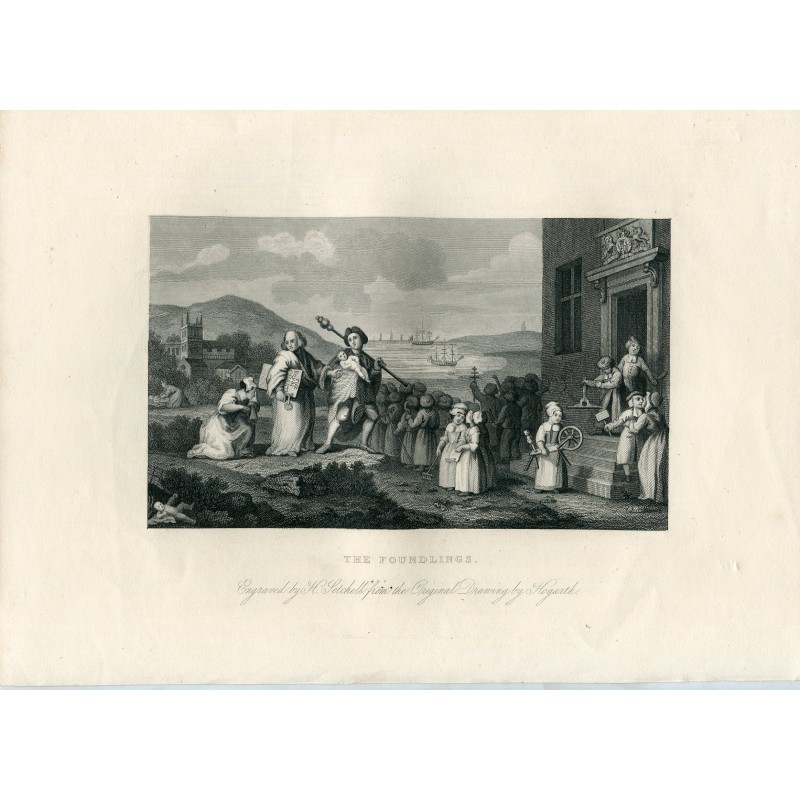 Les Enfants trouvés gravés par H. Setchell d'après un original de William Hogarth