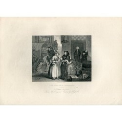 Le Progrès de la Prostituée (Planche 1) gravé d'après un original de William Hogarth