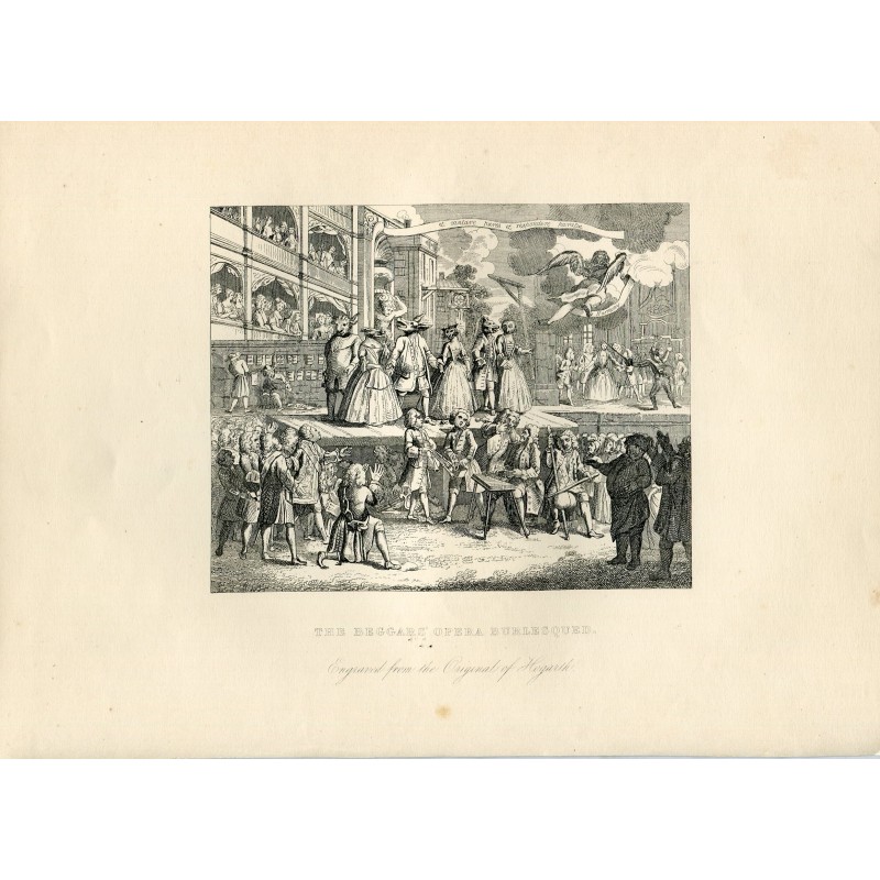 L'Opéra du Mendiant Gravure burlesque d'après un original de William Hogarth