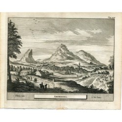 Málaga. Archidona. Incisione di Pieter Van der Aa, 1707. Álvarez de Colmenar.