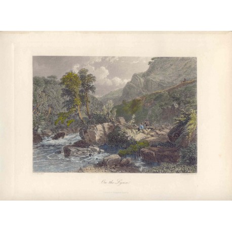 Estados Unidos. Massachusett. «On the Lynn» Dibujó Samuel Cook (1806-1859). Grabó John Godfrey (1817-1889).