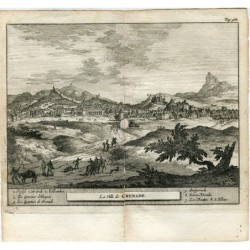 The town of Granada. Engraving by Pieter van der Aa in 1707. Alvarez de Colmenar.
