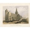 Glasgow St. Mungo's cathedral exterior lithograph Day&Son copy of David Roberts