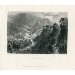 Derbyshire. Matlock Bath, gestochen von JC Varrall nach einer Zeichnung von WH Bartlett