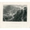 Derbyshire. Matlock Bath, incisione di JC Varrall da un disegno di WH Bartlett