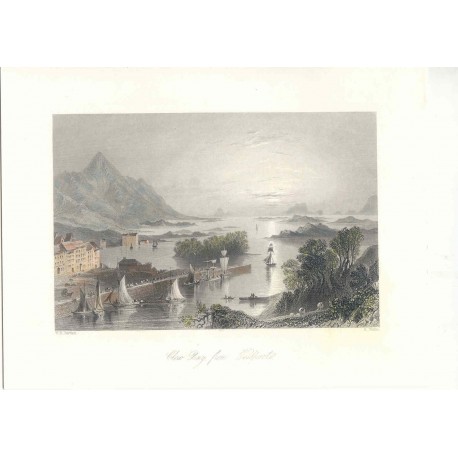 Estados Unidos. «Clew Bay from Wesport» Dibujó W.H. Barlett (1809-1854). Grabó Robert Wallis (1794-1878)