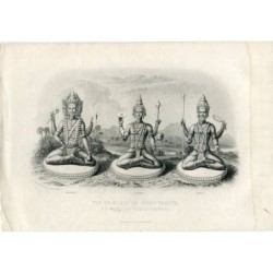 Visnu, gravure du XIXe siècle publiée par Fullarton à Londres et Édimbourg
