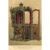 La chaise à porteurs de Philippe V. Lithographie de M. Pujadas