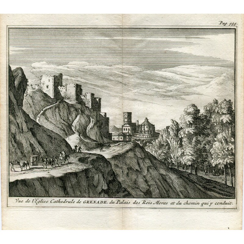 Alhambra Palace in Granada in 1707 - Van der Aa