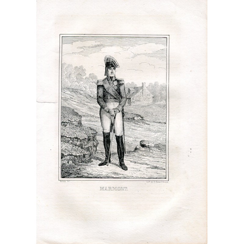 Marmont. Marschall von Frankreich. Lithographie von F. Perez y Donón