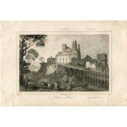 Pologne. Château d'Ostrog, gravé par Cholet d'après un dessin de L. Thienon