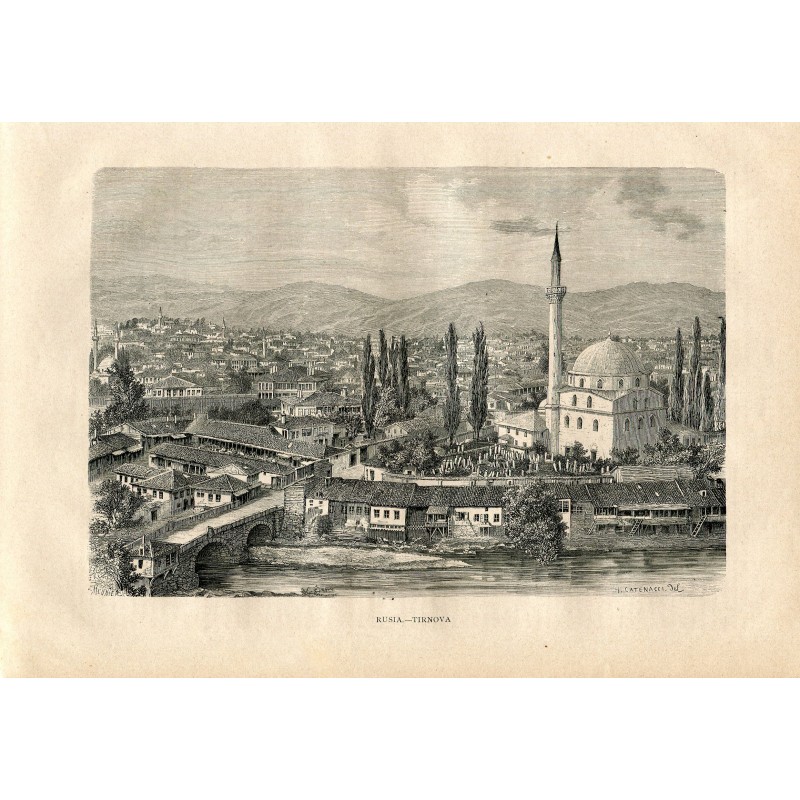 Russland. Tirnova. Holzschnitt von H. Catenacci