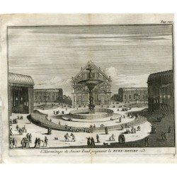 Eremo di San Pablo nel Parco del Buen Retiro, Madrid, Spagna nel 1715 - Van der Aa