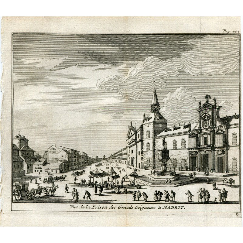 Antique prision of Madrid, Spain in 1715 - Van der Aa