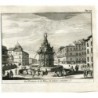 Brunnen und Puerta del Sol, Madrid, Spanien im Jahr 1715 - Van der Aa