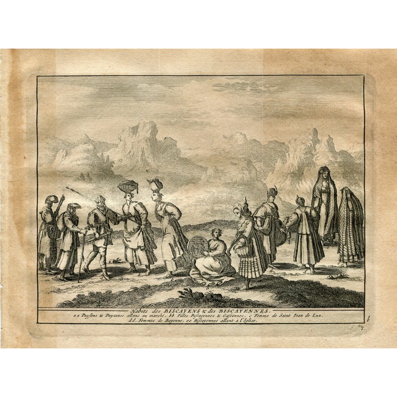 Gewohnheiten der Biscayaner und Biscayaner, Spanien im Jahr 1715 - Van der Aa