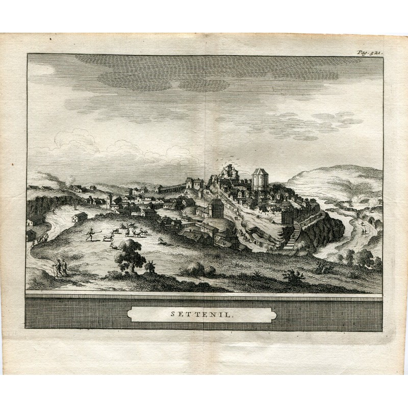 Setenil (Cádiz, Spanien) – Kupferstich von 1715 – Pieter Van der Aa