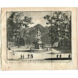 Spanien. Blick von der Fontaine de Bachus auf Aranjuez. 1715. Stich von Vander Aa. Alvarez de Colmenar.