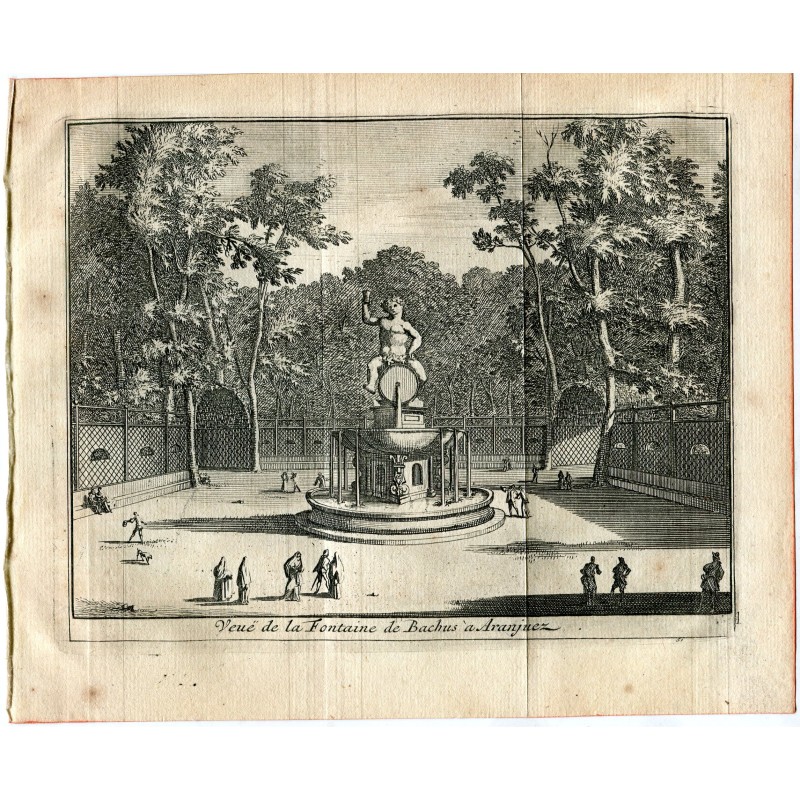 Espagne. Vue depuis la Fontaine de Bachus vers Aranjuez. 1715. Gravé par Vander Aa. Alvarez de Colmenar.