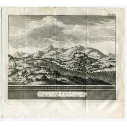 Málaga. Cartama. 1715. Gravure de Vander Aa. Álvarez de Colmenar.