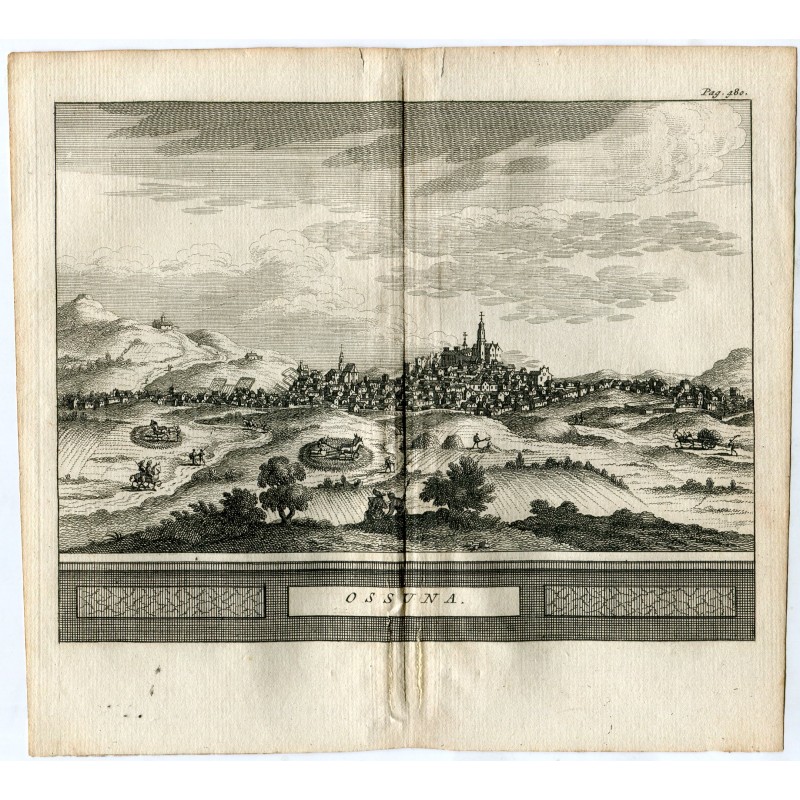 Siviglia. Osuna. 1715. Incisione di Vander Aa. Álvarez de Colmenar.