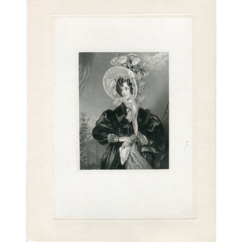 Jeune femme par Charles Heath. Gravure de 1833