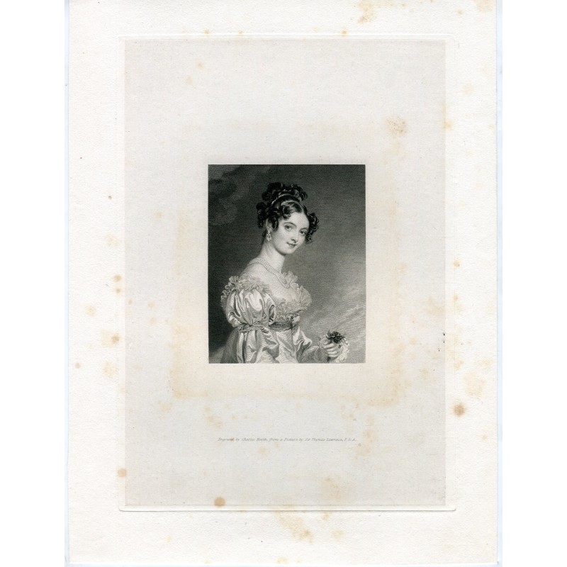 Lady Selina Meade by Charles Heath. 1828 engraving