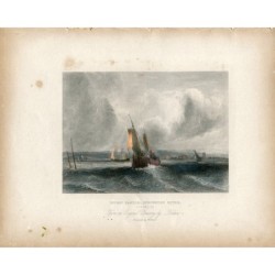 Angleterre. Château de Hurst, rivière Lymington, gravé par W. Floyd