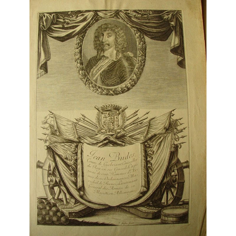 Jean Baptiste Budes, conte di Guebriant. Incisione di J. Frosne (1621-1686)