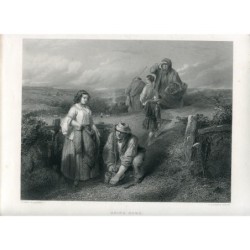 Ritorno a casa, incisione di FA Heath da un'opera di T. Faed.