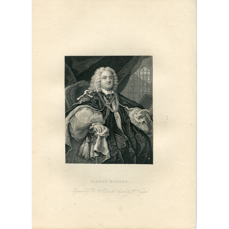 Hogarth. Bischof Hoardly, gestochen von B. Holl nach einem Stich von Hogarth