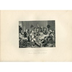 Hogarth. Une conversation nocturne moderne enregistrée par T. Phillibrown au XIXe siècle.