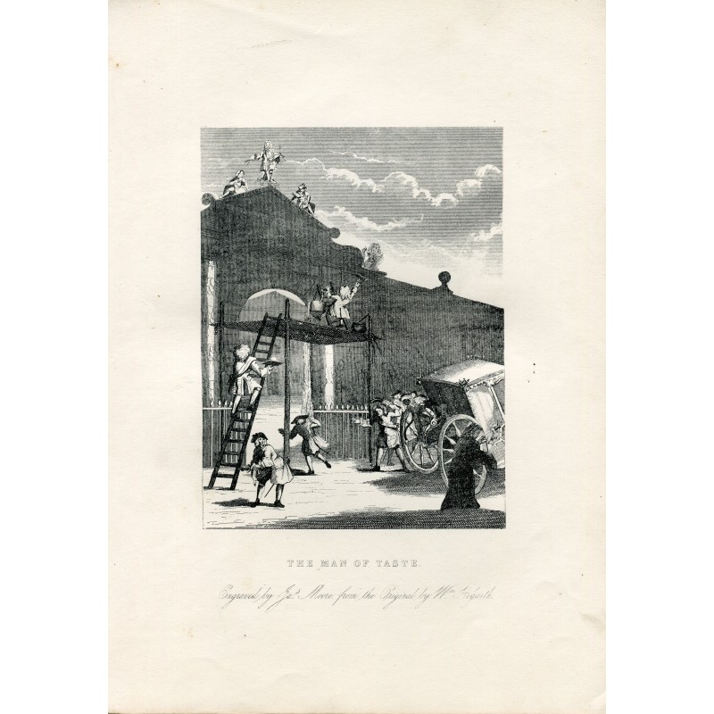 Hogarth. Der Mann des Geschmacks, gestochen von J. Moore nach einem Original von W. Hogarth