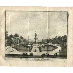 Blick auf den großen Aranjuez-Brunnen, gestochen von Vander Aa. 1715. Alvarez de Colmenar.