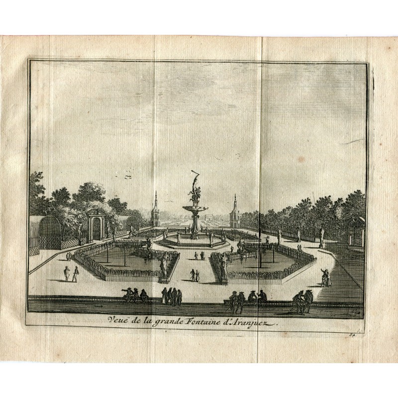 View of the great Aranjuez Fountain, engraved by Vander Aa.1715. Alvarez de Colmenar.