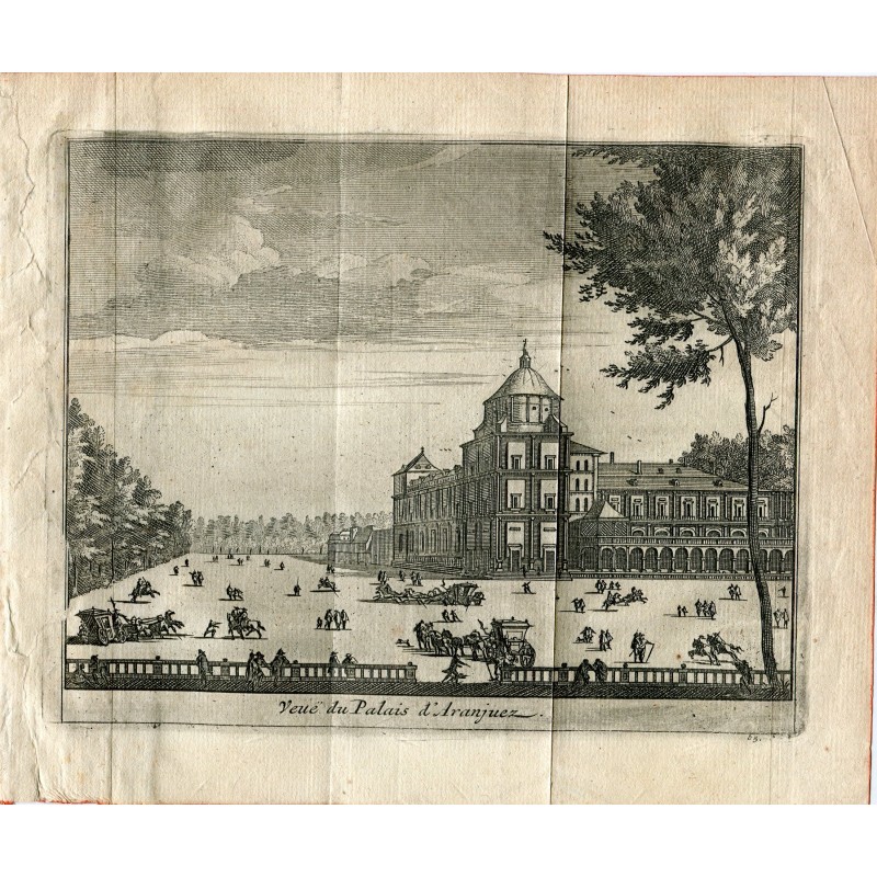 Vue du Palais d'Aranjuez. gravé par Vander Aa.1715. Álvarez de Colmenar.