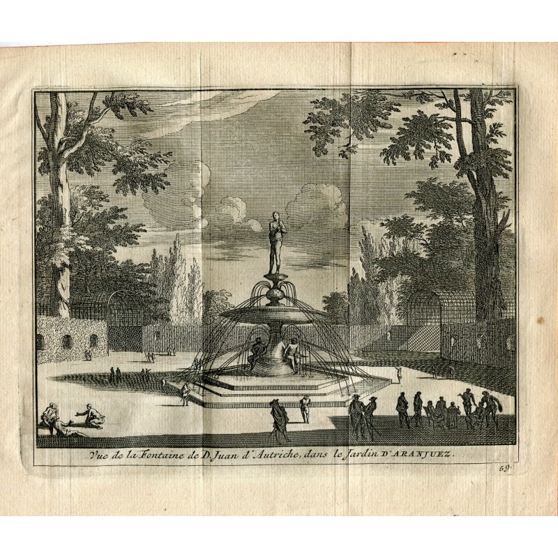 Vue de la Fontaine par D. Juan d'Austriche dans le jardin d'Aranjuez. 1715. Vander Aa. A. De Colmenar.