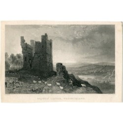 England. Cumbria. Brough Castle, Westmorland, gestochen von W. Lepetit nach einer Zeichnung von T. Allom.