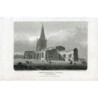 England. Huntingdonshire. Godmanchester Kirche, 1804 von R. Roffe nach einer Zeichnung von R. Harraden gestochen