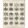 Antique print of twenty livery companies of London by Jones - c.1814