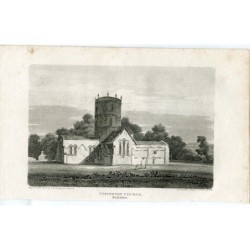 Die Kirche Mariä Himmelfahrt, Uffington, Oxfordshire - Kupferstich von 1807