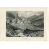 Suisse. Hospenthal. Gravure de J. Saddler d'après une œuvre de Birket Foster.