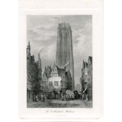 Belgique, Cathédrale de Malines. Enregistré par JJ Crew d'après une œuvre de JL Wood.