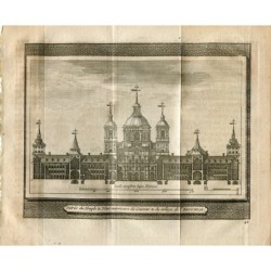 Palais El Escorial (Madrid, Espagne) - Gravure ancienne - Pieter Van der Aa, 1715