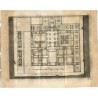 Plan de l'ensemble du bâtiment Escorial. Gravure 1715 par Vander Aa. Akvarez de Colmenar.