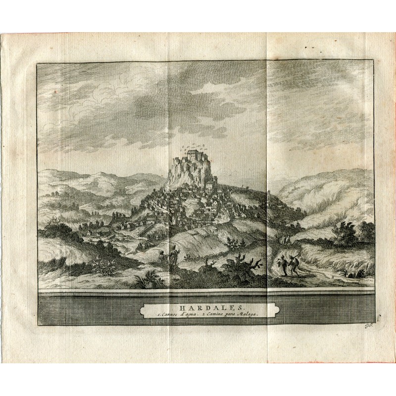 Málaga. Hardales. Gravure de Peter Vander Aa. Álvarez de Colmenar. 1715