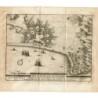 Plan de Roses et du Fort de la Trinité. Gravure de Peter Vander Aa. Alvarez de Colmenar. 1715
