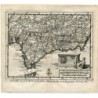 Antique map of Andalusia and Grenade (Spain) - 1715 - Antique steel engraving - Pieter Van der Aa (Alvarez de Comenar)